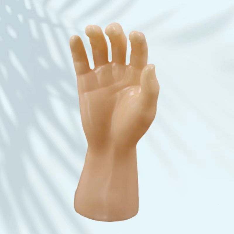 【旭峰】塑料男弯手模手套手表戒指饰品拍摄模特个性造型手模道具细节图