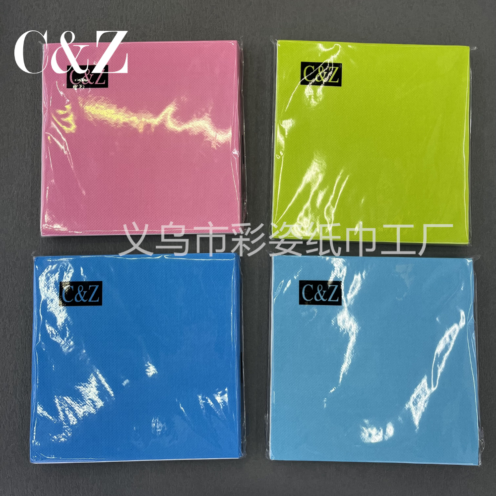 Single-color napkins, handkerchief tissues, facial tissues, 33*33cm, restaurant printed napkins, direct sales from foreign trade factory