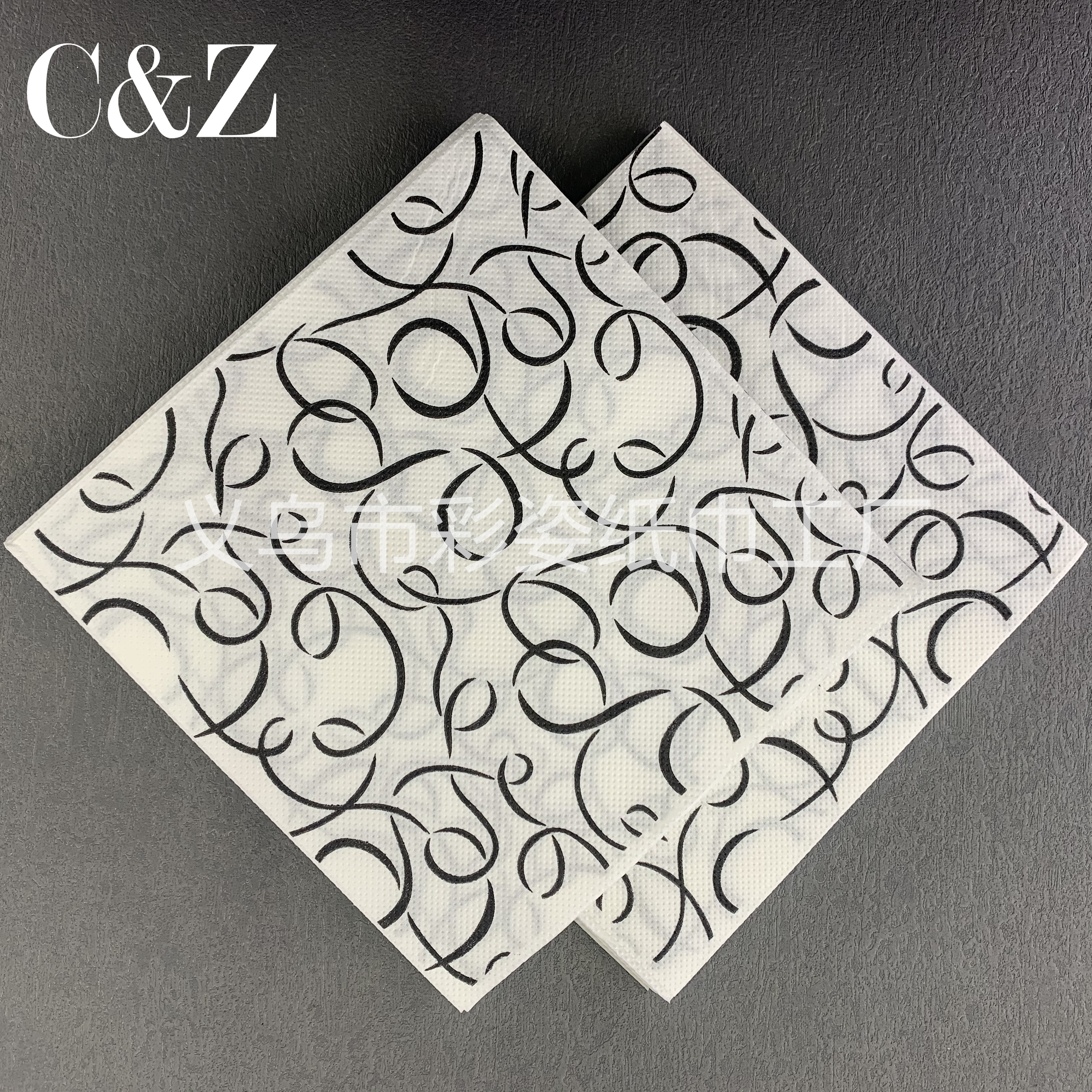 Gold and Silver Black Flower series napkins, tissues, printed napkins, square towels, double-layer tissues, factory direct sales pic 9
