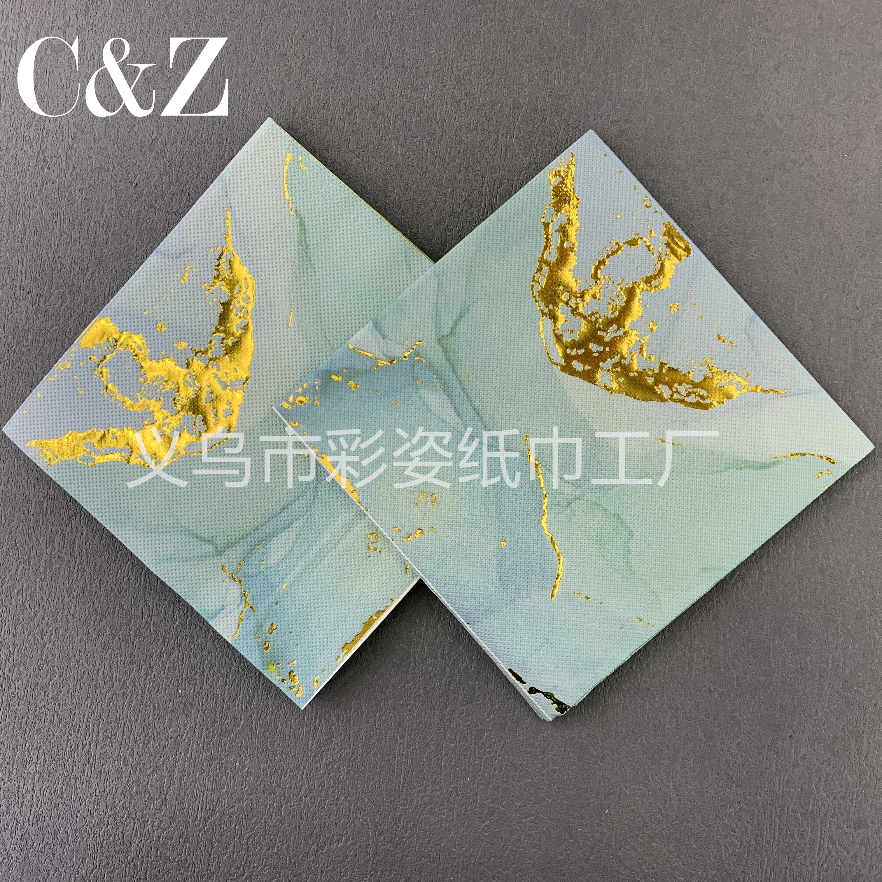 Gold-embossed series napkins, foreign trade printed napkins, square towels, double-layer napkins, factory direct sales pic 6