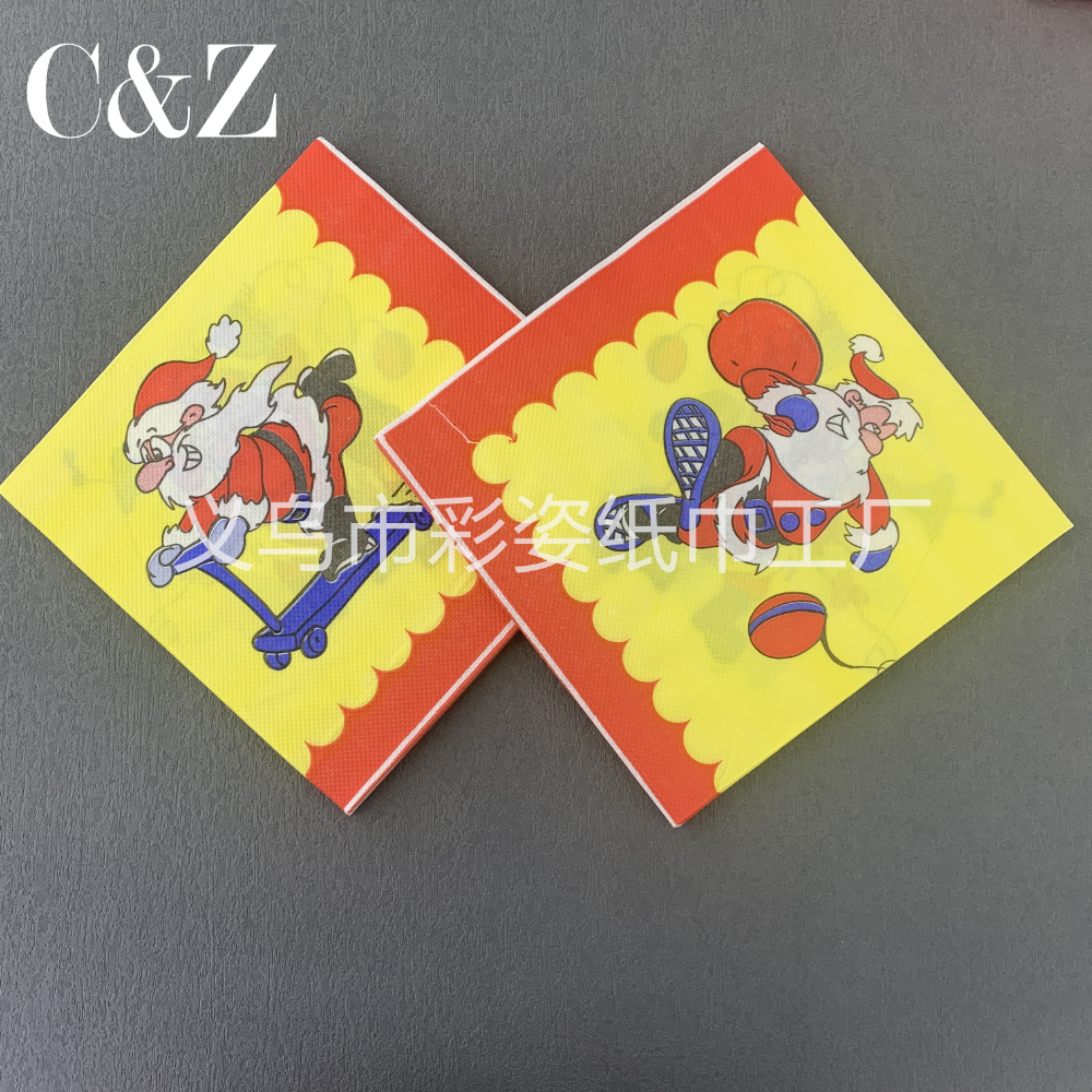 Christmas series napkins, tissues, foreign trade printed napkins, square towels, double-layer tissues, factory direct sales Specification image