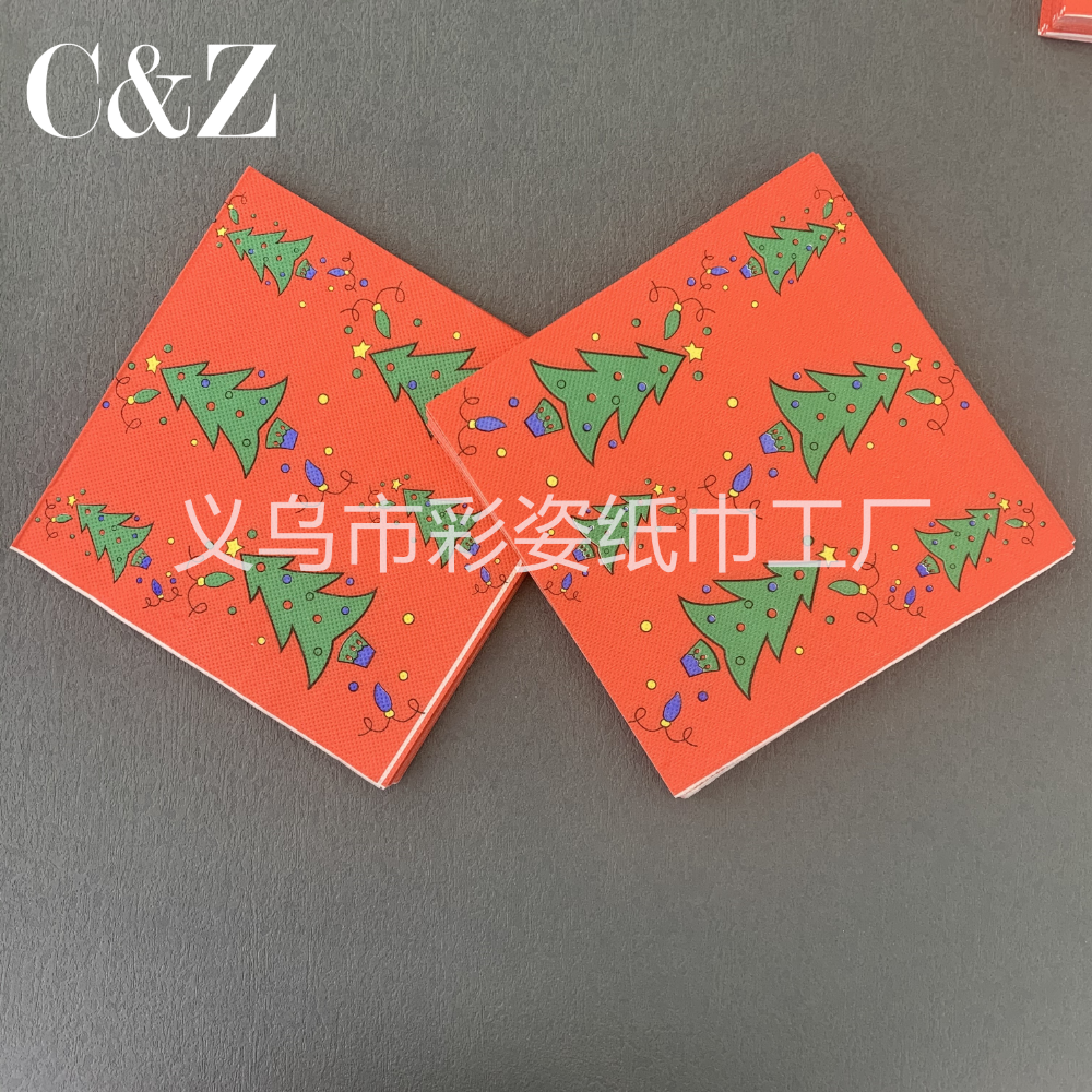 Christmas series napkins, tissues, foreign trade printed napkins, square towels, double-layer tissues, factory direct sales Application Scenario