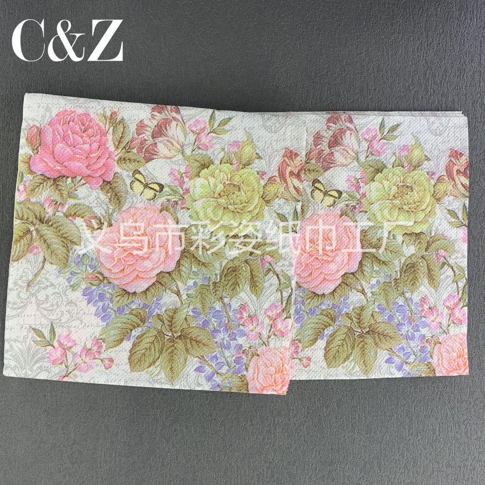 Flower and grass series napkins, tissues, foreign trade printed napkins, square towels, double-layer tissues, factory direct sales Specification image