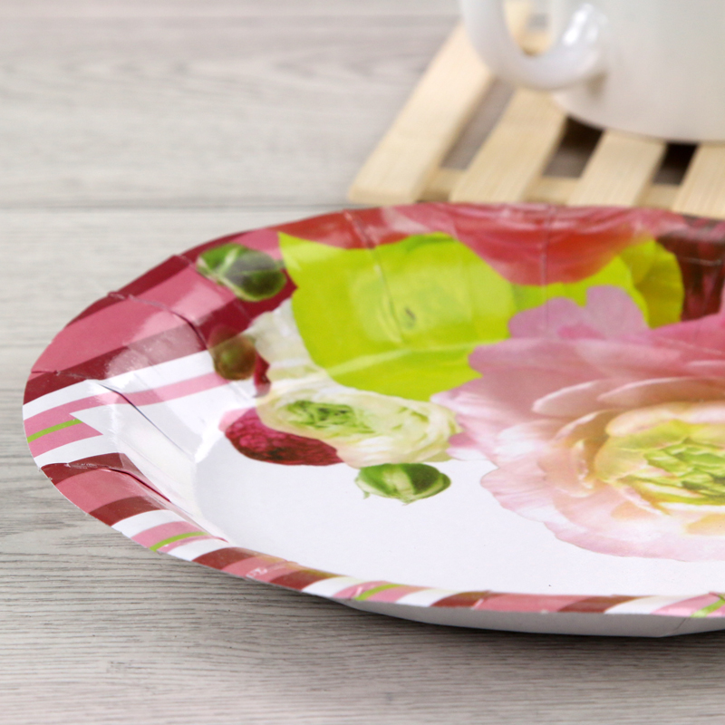 Disposable paper plates, birthday plates, cake plates, snack plates details Picture