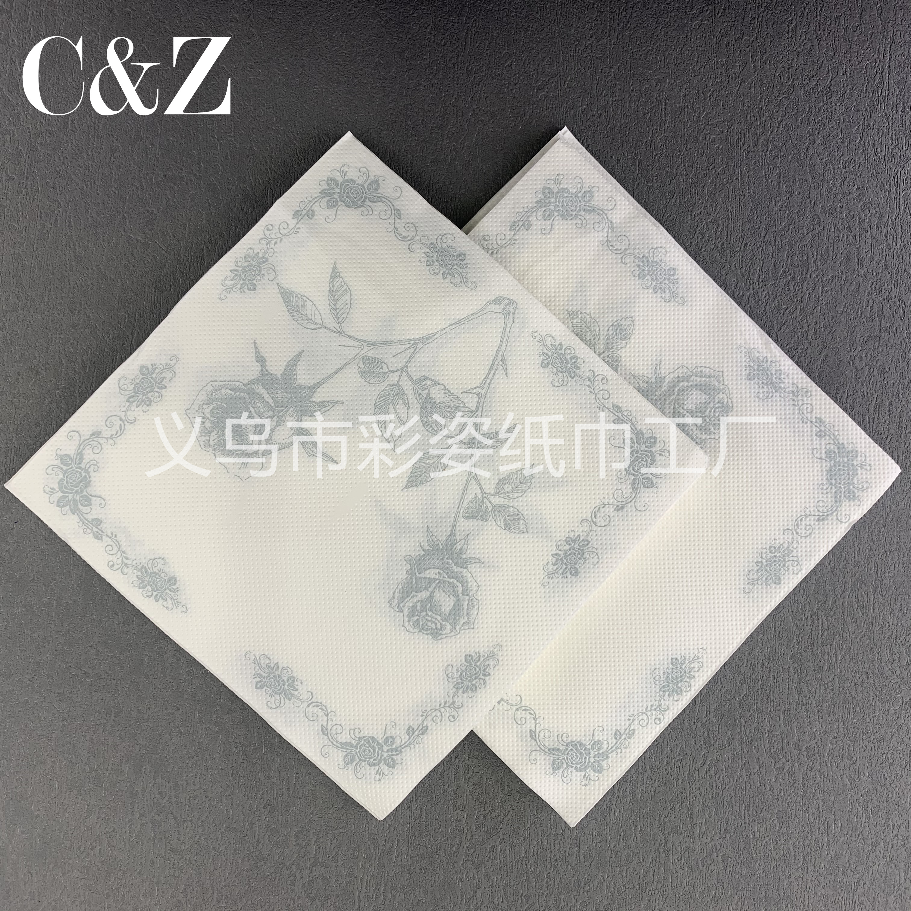 Gold and Silver Black Flower series napkins, tissues, printed napkins, square towels, double-layer tissues, factory direct sales pic 6