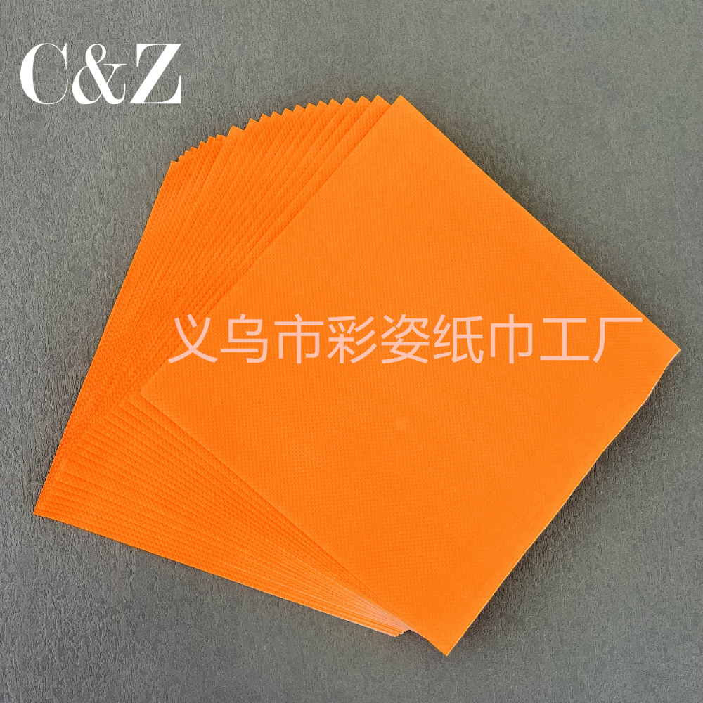 Single-color napkins, handkerchief tissues, facial tissues, 33*33cm, restaurant printed napkins, direct sales from foreign trade factory details Picture
