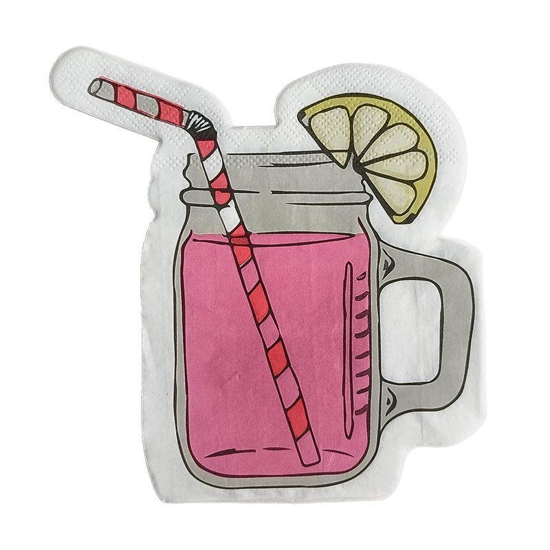 Cross-border best-selling beverages, printed napkins, irregular-shaped tissues, party decorations, disposable printed tissues, napkins Application Scenario