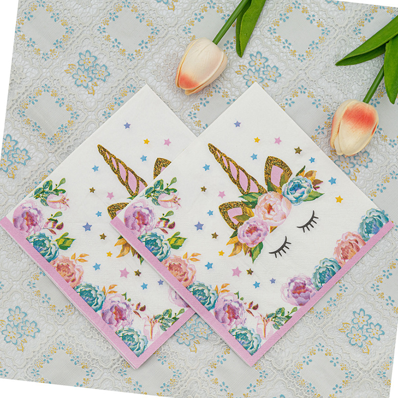 【 In Stock 】 Colorful printed napkins, flower and plant series, creative tissues, printed facial tissues, napkins, tissues