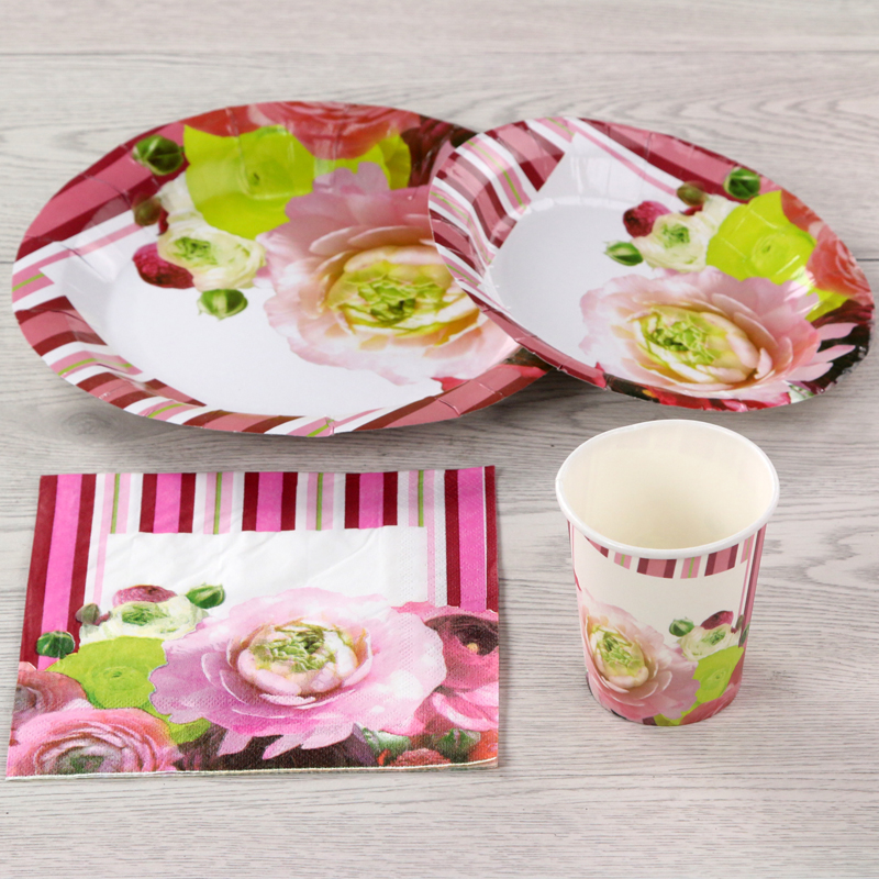 Happy birthday! Dinner plates, cake plates, disposable paper plates, snack plates and plates Specification image