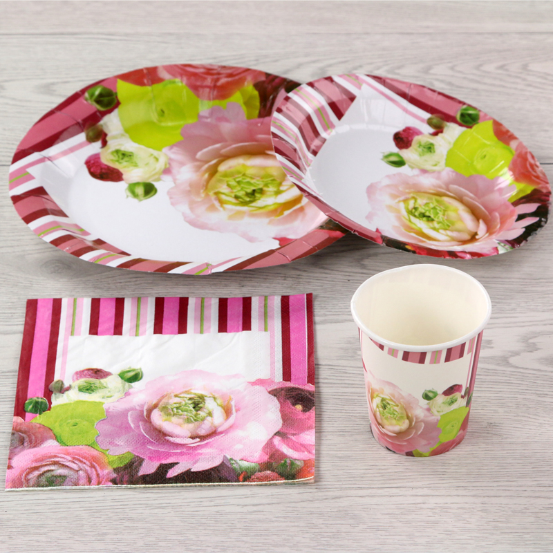 Disposable paper plates, birthday plates, cake plates, snack plates Specification image