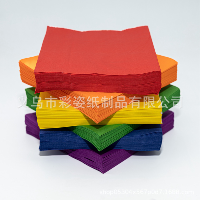 【 In Stock 】25cm*25cm single-color double-layer printed tissues, printed napkins, creative tissues, facial tissues