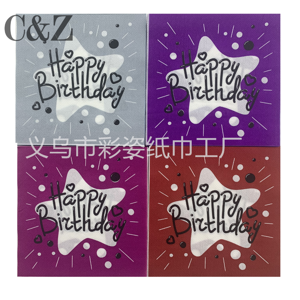 Cartoon series napkins, tissues, foreign trade printed napkins, square towels, double-layer tissues, factory direct sales Specification image