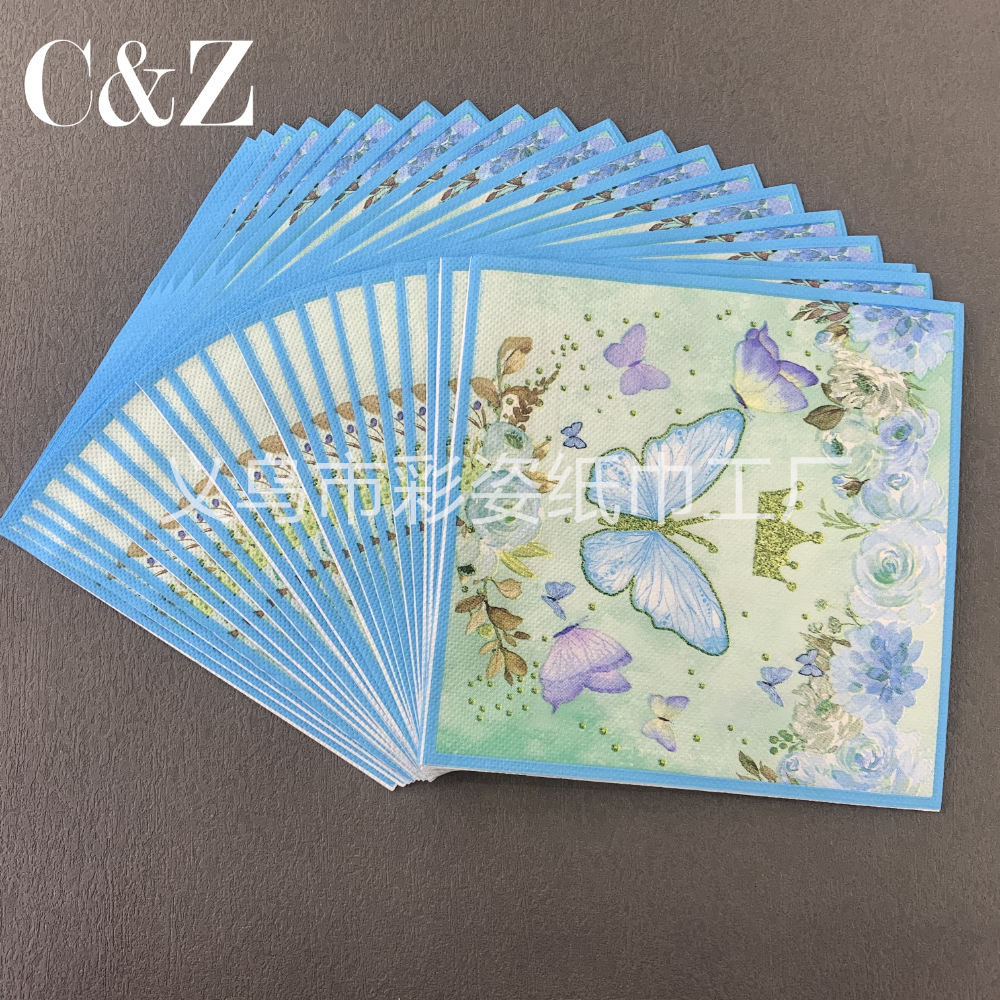 Flower and grass series napkins, tissues, foreign trade printed napkins, square towels, double-layer tissues, factory direct sales Specification image