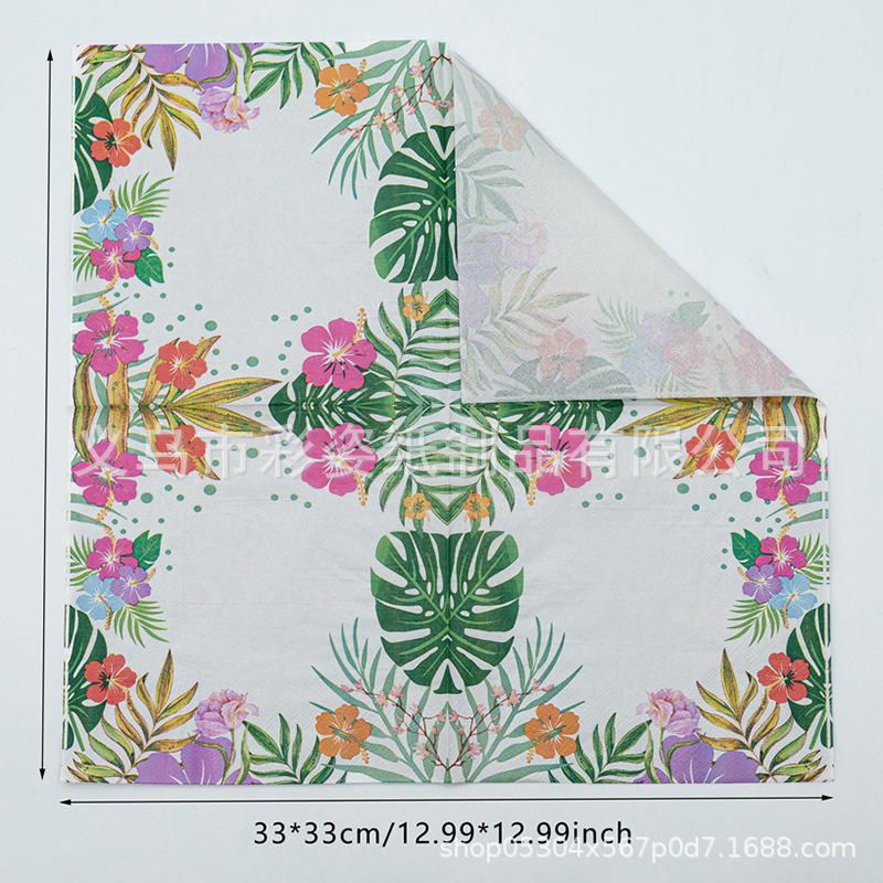 Factory direct sales of new unicorn-printed square towels, festival party tissues and printed napkins in stock Specification image