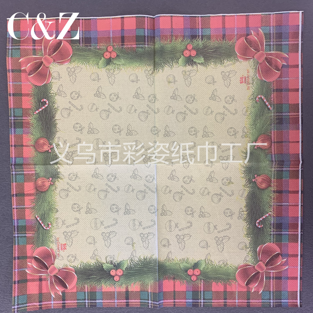 Christmas series napkins, tissues, foreign trade printed napkins, square towels, double-layer tissues, factory direct sales Item Picture