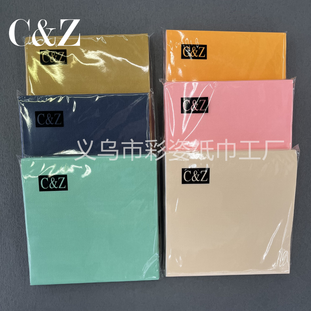 Single-color napkins, handkerchief tissues, facial tissues, 33*33cm, restaurant printed napkins, direct sales from foreign trade factory