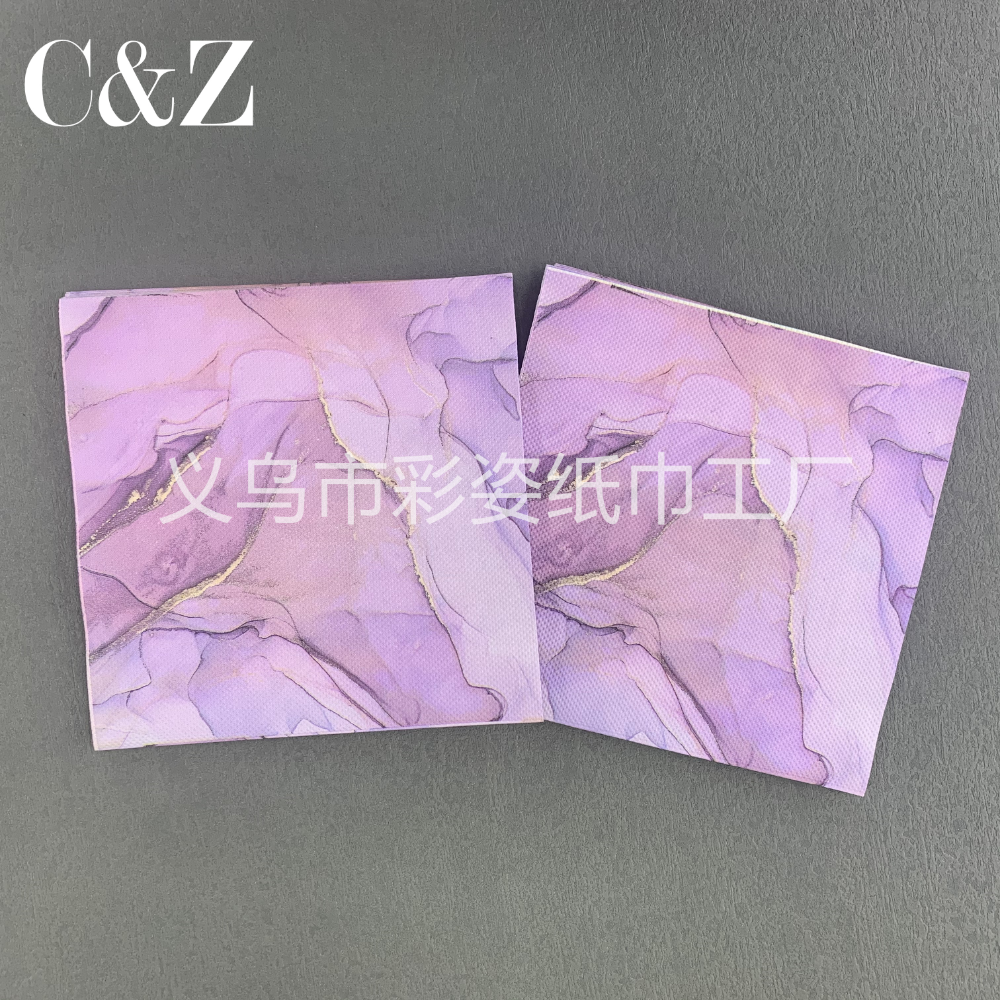 Marble series napkins, tissues, printed napkins, square towels, double-layer tissues, factory direct sales