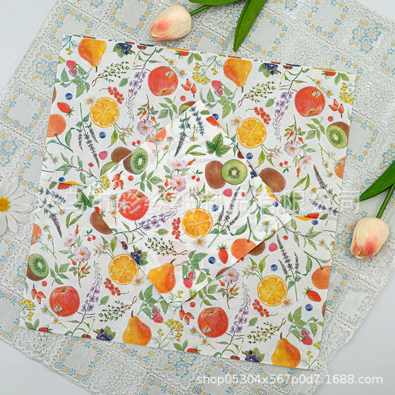 Birthday party double-layer napkins, Western restaurant napkins, colored printed napkins, festival party supplies napkins Birthday party double-layer napkins, Western restaurant napkins, colored printed napkins, festival party supplies napkins