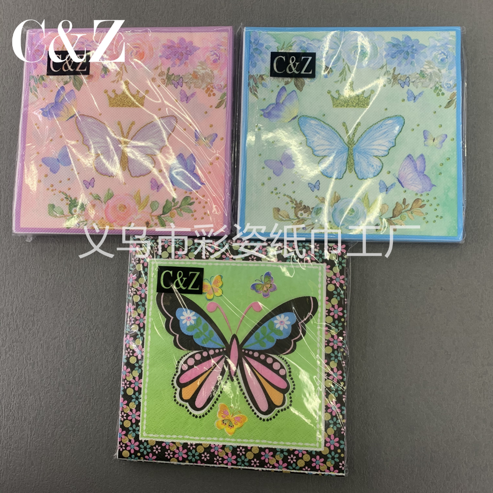 Flower and grass series napkins, tissues, foreign trade printed napkins, square towels, double-layer tissues, factory direct sales