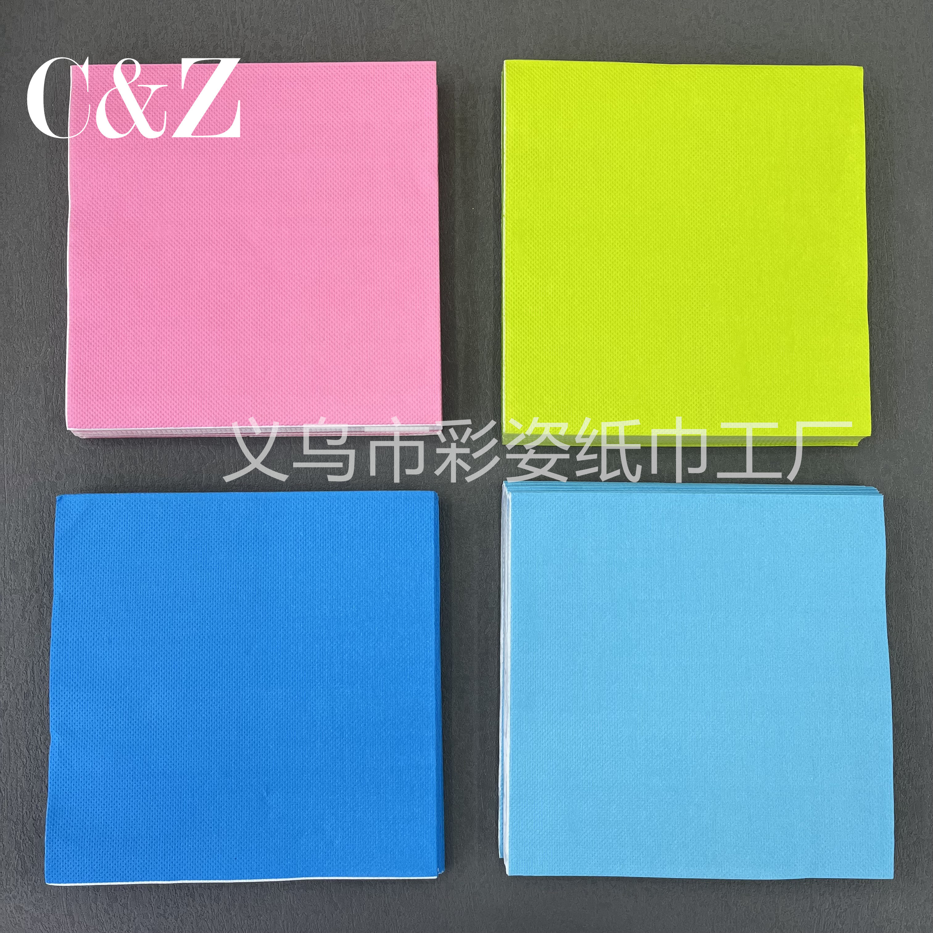 Single-color napkins, handkerchief tissues, facial tissues, 33*33cm, restaurant printed napkins, direct sales from foreign trade factory pic 2