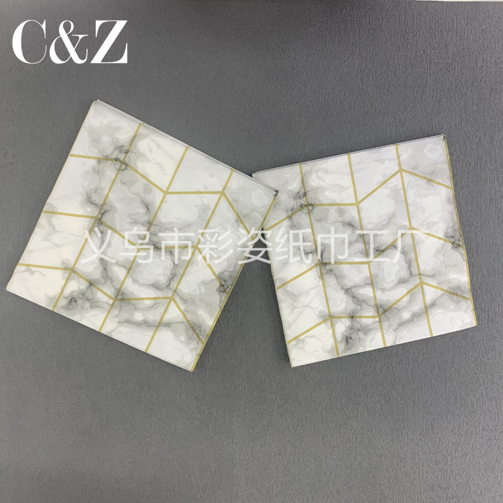 Marble series napkins, tissues, printed napkins, square towels, double-layer tissues, factory direct sales