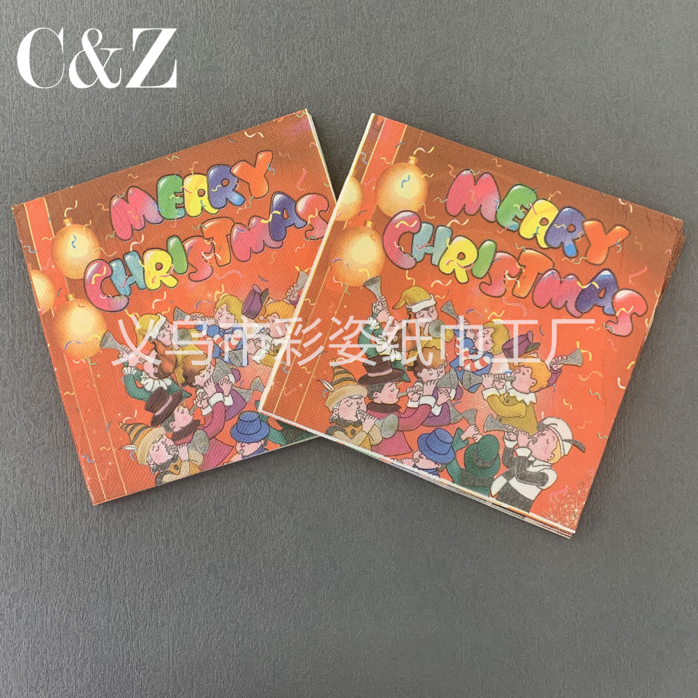 Christmas series napkins, tissues, foreign trade printed napkins, square towels, double-layer tissues, factory direct sales Specification image
