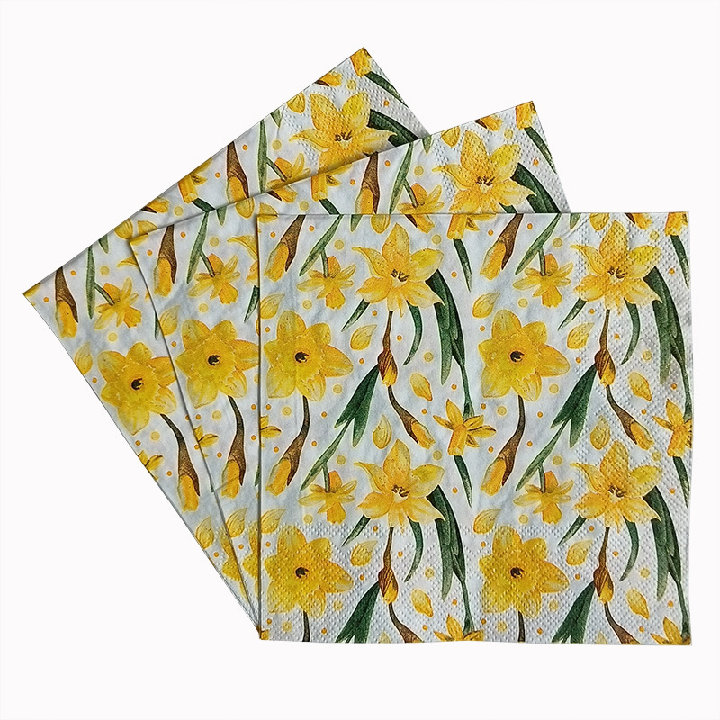 Factory direct sales of new cross-border colored printed napkins, virgin wood pulp colored printed facial tissues, party tissues Application Scenario