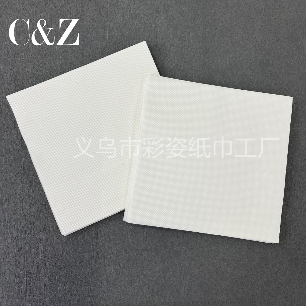 Single-color napkins, handkerchief tissues, facial tissues, 33*33cm, restaurant printed napkins, direct sales from foreign trade factory Application Scenario