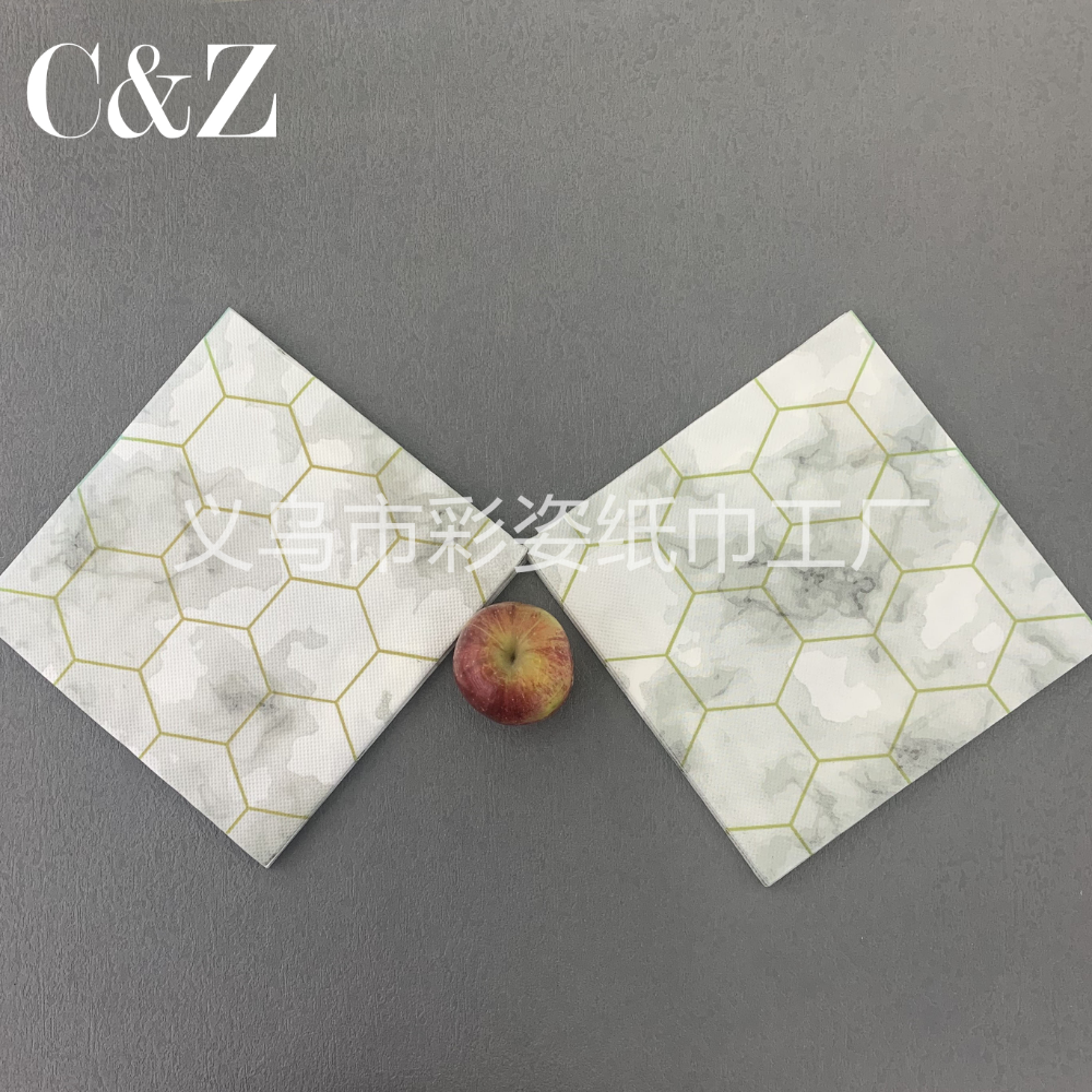 Marble series napkins, tissues, printed napkins, square towels, double-layer tissues, factory direct sales