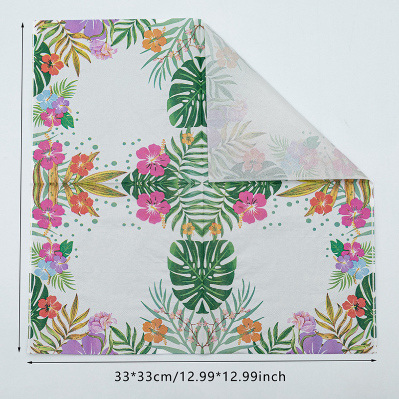 Factory direct sales, cross-border supply, new in-stock printed square hot-selling printed tissues, napkins, creative tissues Specification image
