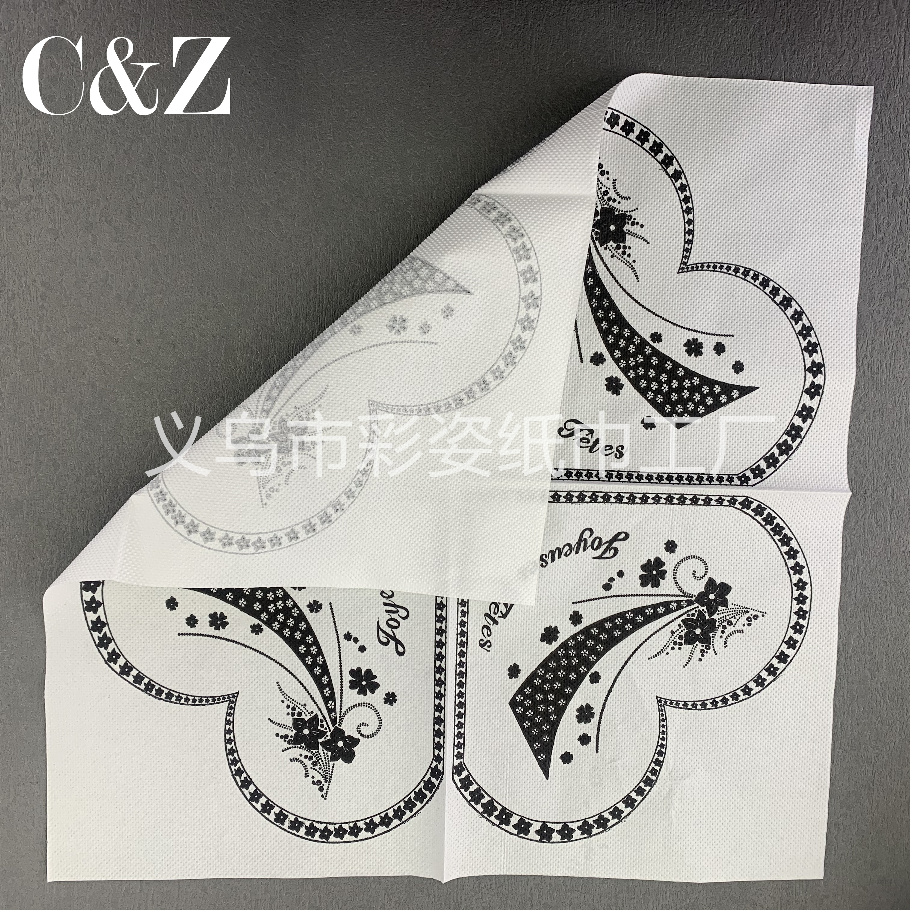 Gold and Silver Black Flower series napkins, tissues, printed napkins, square towels, double-layer tissues, factory direct sales pic 11