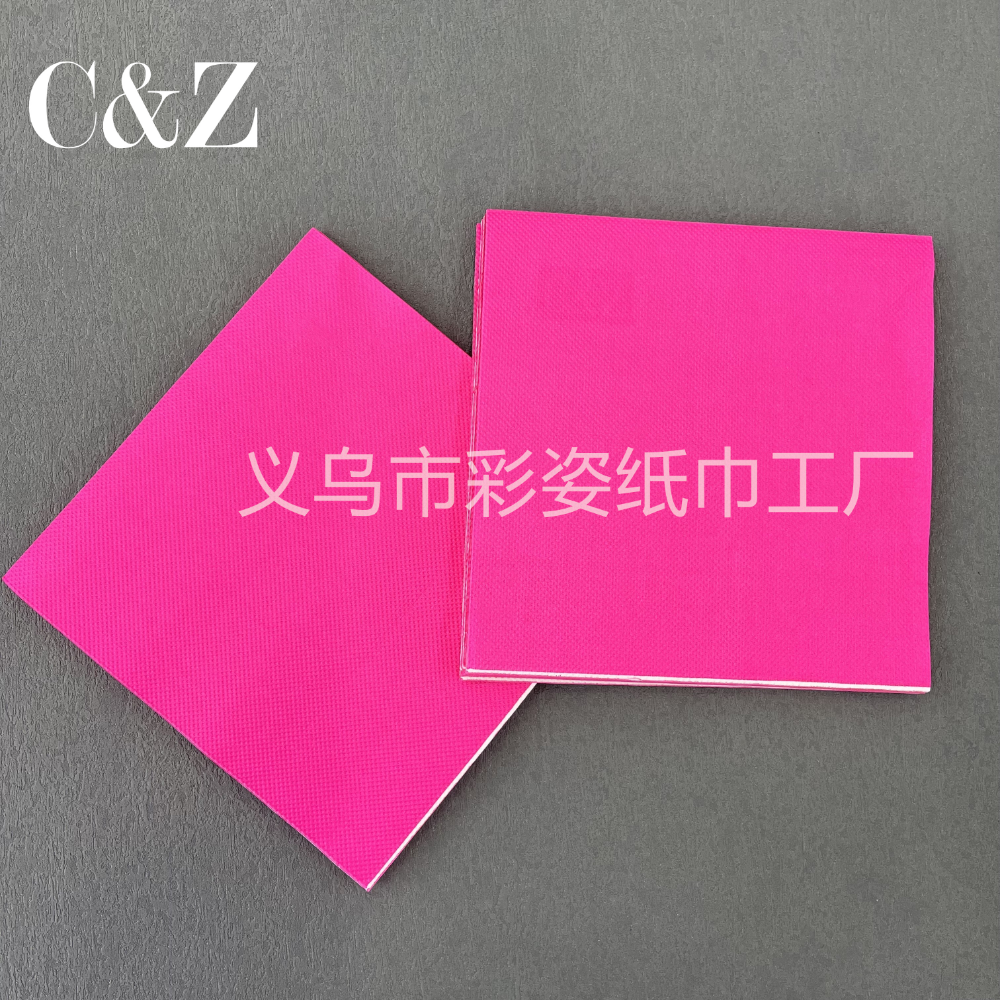 Single-color napkins, handkerchief tissues, facial tissues, 33*33cm, restaurant printed napkins, direct sales from foreign trade factory Specification image