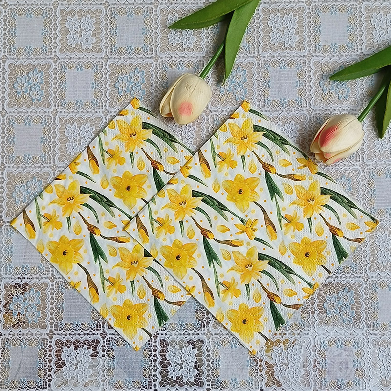 Factory direct sales of new cross-border colored printed napkins, virgin wood pulp colored printed facial tissues, party tissues