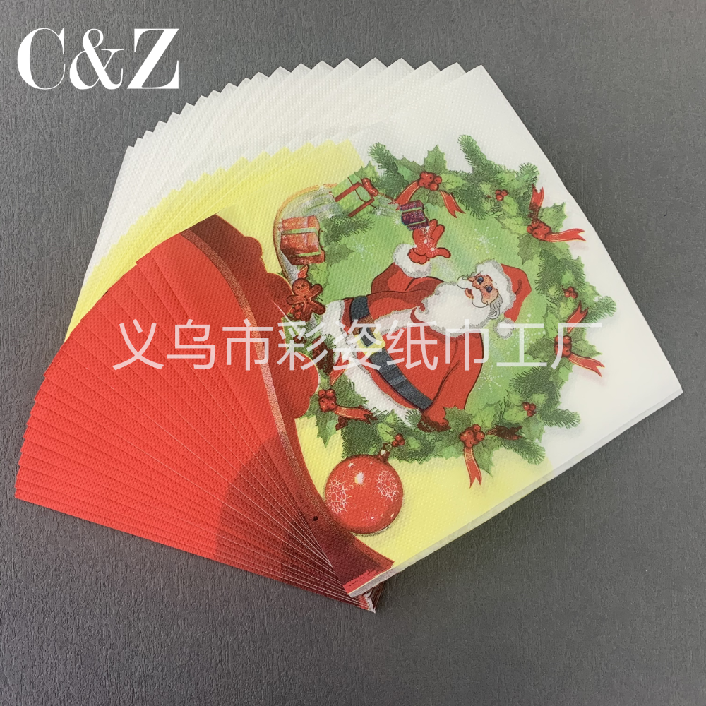 Christmas series napkins, tissues, foreign trade printed napkins, square towels, double-layer tissues, factory direct sales details Picture