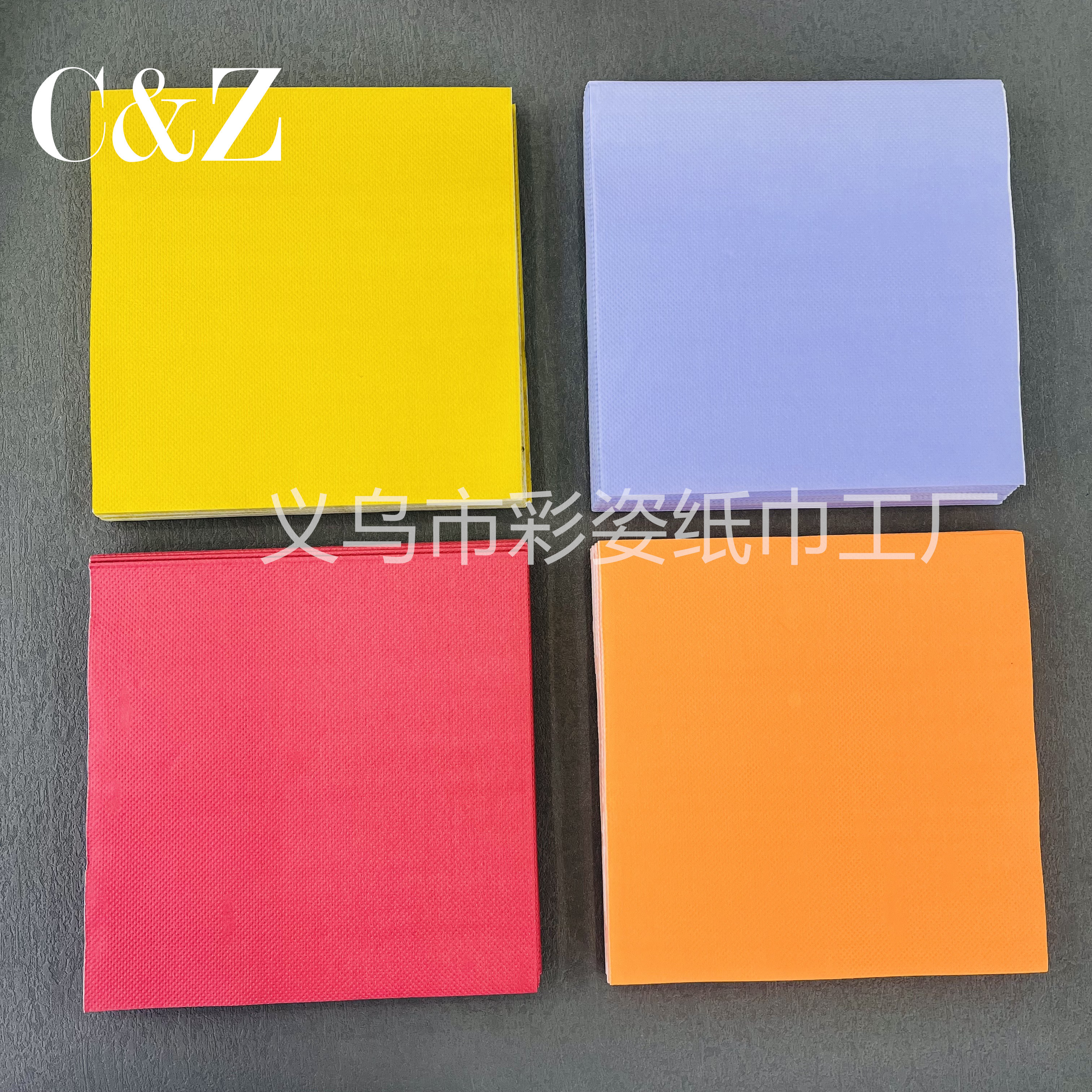 Single-color napkins, handkerchief tissues, facial tissues, 33*33cm, restaurant printed napkins, direct sales from foreign trade factory pic 2