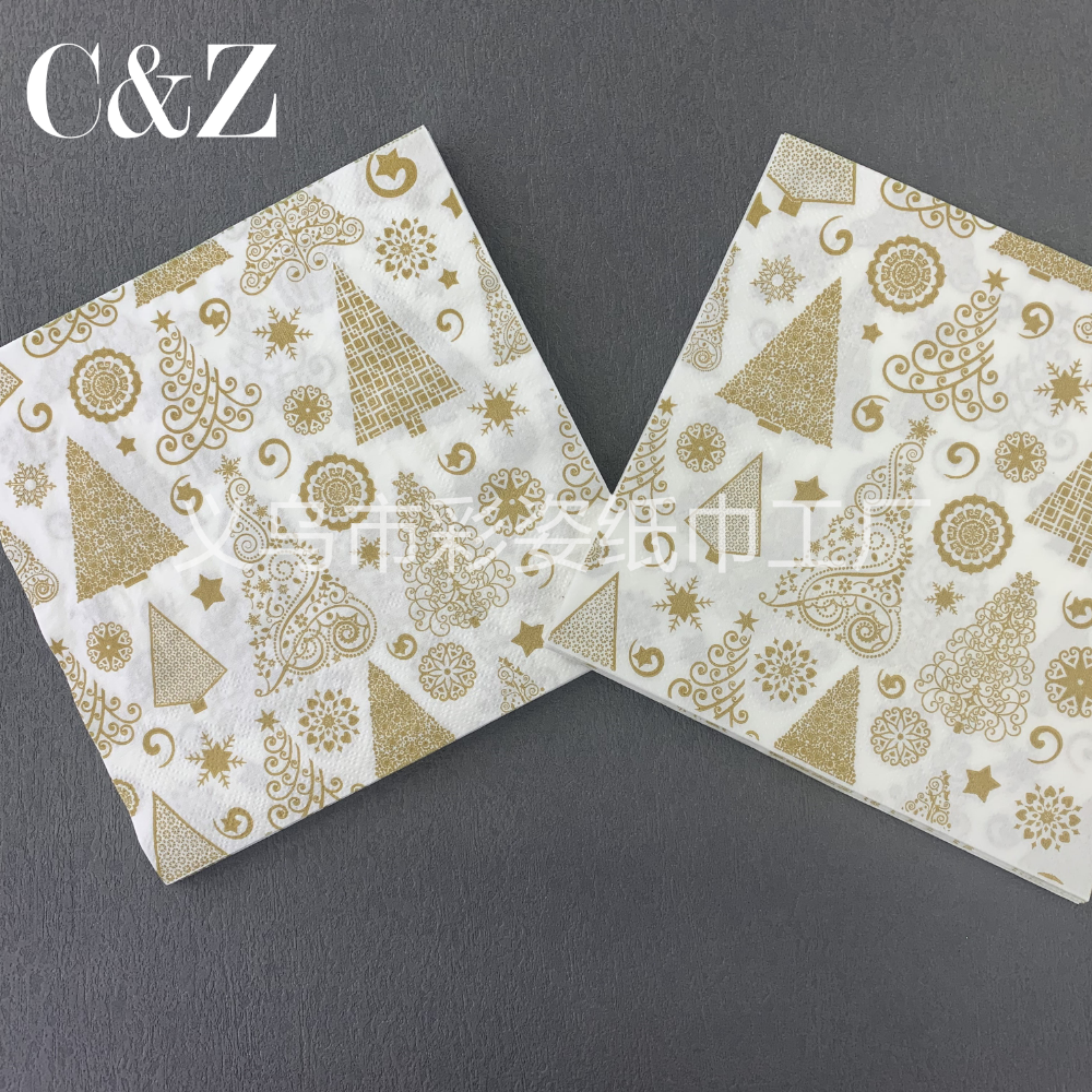 Christmas series napkins, tissues, foreign trade printed napkins, square towels, double-layer tissues, factory direct sales details Picture