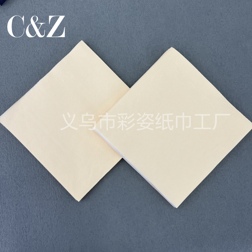 Single-color napkins, handkerchief tissues, facial tissues, 33*33cm, restaurant printed napkins, direct sales from foreign trade factory Application Scenario