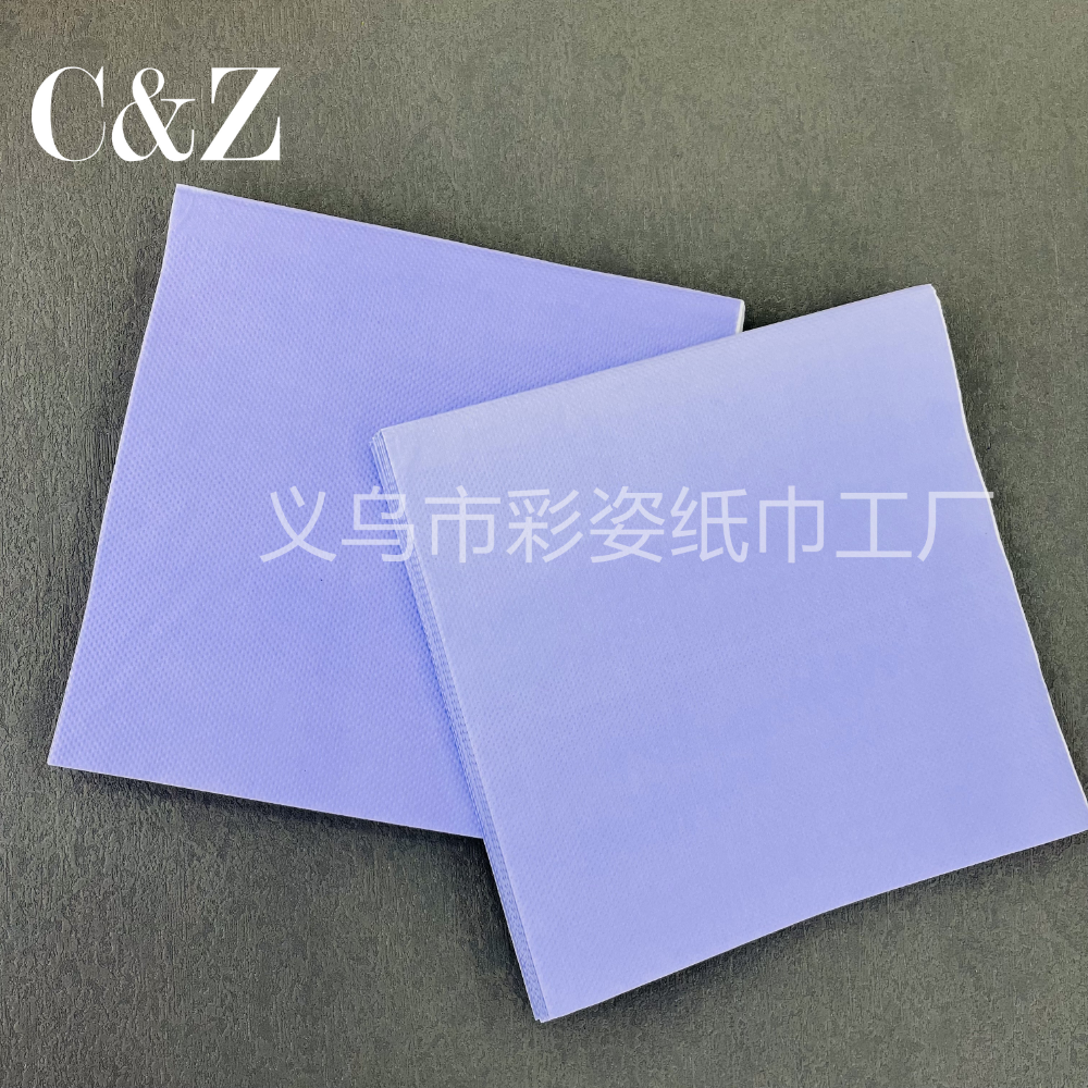 Single-color napkins, handkerchief tissues, facial tissues, 33*33cm, restaurant printed napkins, direct sales from foreign trade factory Specification image