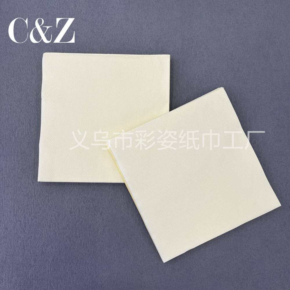 Single-color napkins, handkerchief tissues, facial tissues, 33*33cm, restaurant printed napkins, direct sales from foreign trade factory details Picture
