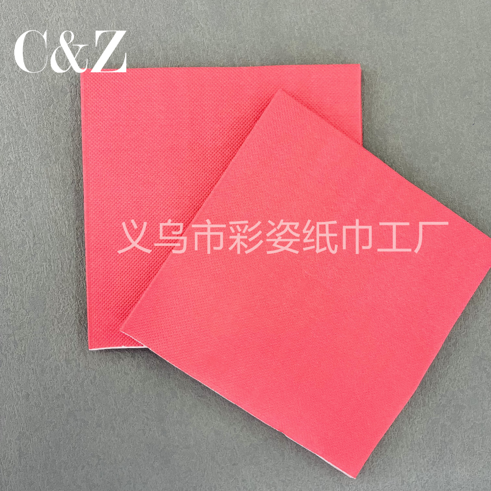 Single-color napkins, handkerchief tissues, facial tissues, 33*33cm, restaurant printed napkins, direct sales from foreign trade factory Application Scenario