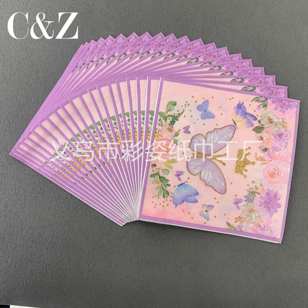 Flower and grass series napkins, tissues, foreign trade printed napkins, square towels, double-layer tissues, factory direct sales details Picture