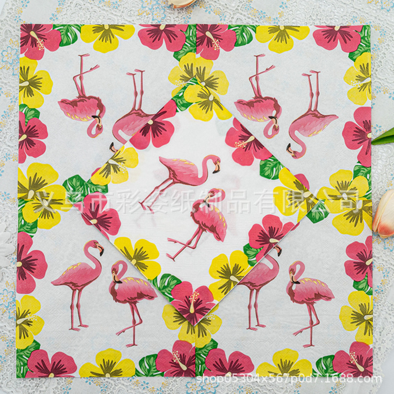 The manufacturer has a wide range of products in stock, including popular festival and party tissues, napkins, and colored printed napkins for cross-border e-commerce