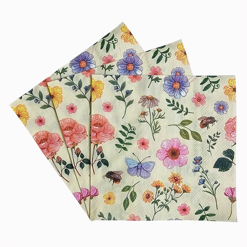Direct sales from the factory with cross-border color printed napkins, virgin wood pulp color printed party printed napkins Application Scenario