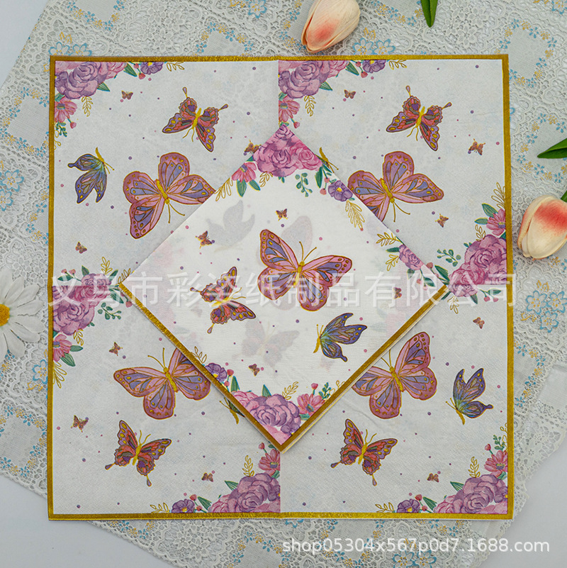 Printed party tissues, napkins, colored printed napkins, tissues, festival decoration supplies, printed napkins