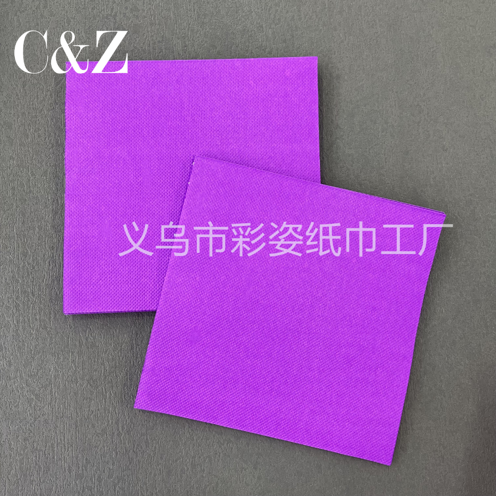 Single-color napkins, handkerchief tissues, facial tissues, 33*33cm, restaurant printed napkins, direct sales from foreign trade factory details Picture