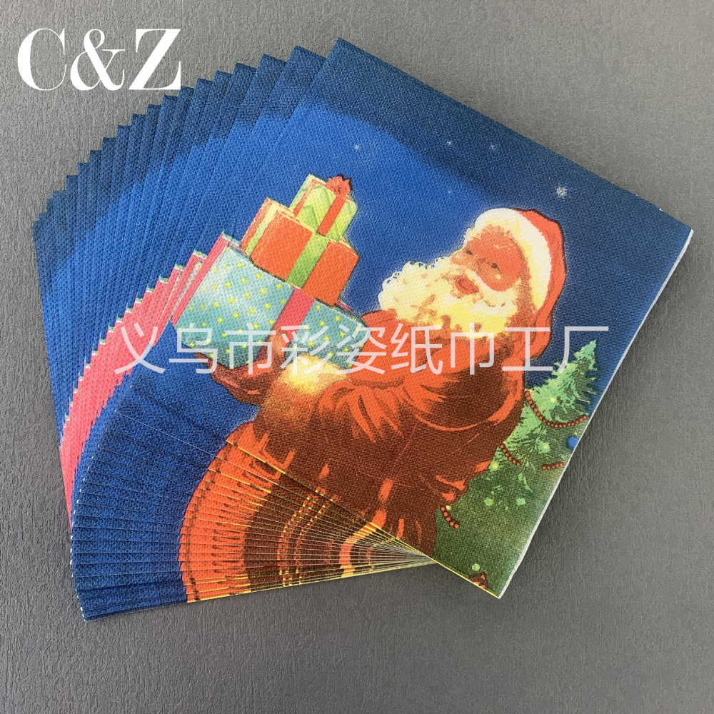 Christmas series napkins, tissues, foreign trade printed napkins, square towels, double-layer tissues, factory direct sales Specification image