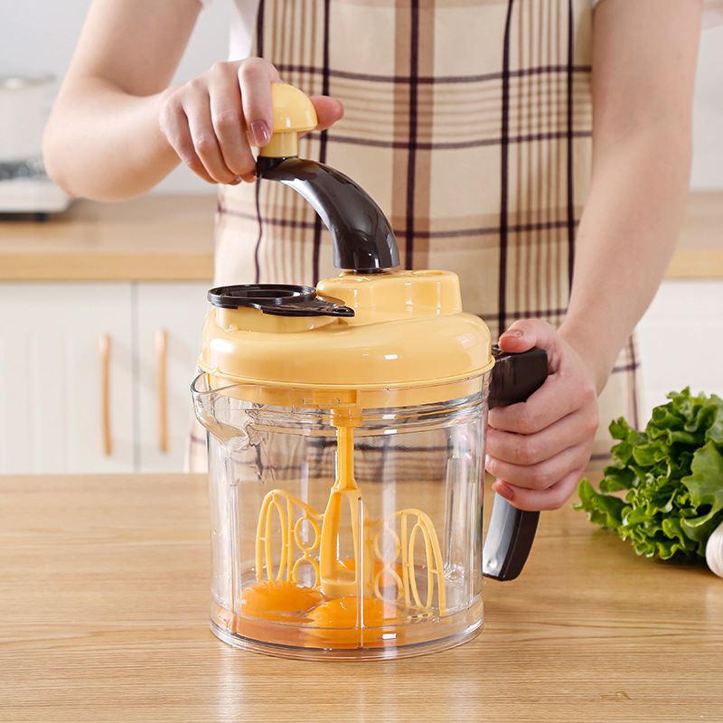 Multi-functional meat grinder, hand-craned three-speed household dumpling filling mixer, meat filling salad cleaning and drying device details Picture