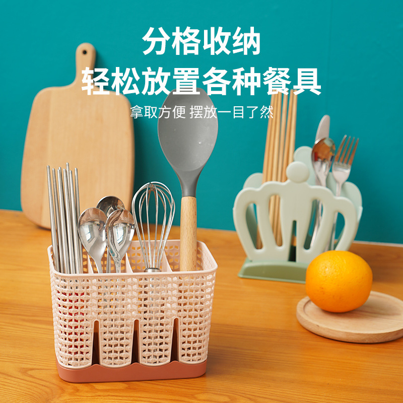 现货多色桌面收纳盒 PET材质分格筷笼 多规格多款桌面筷笼收纳盒