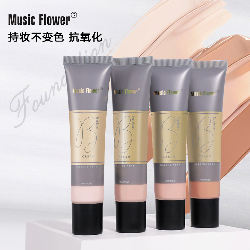 Music Flower美妆保湿遮瑕提亮肤色粉底霜彩妆化妆品批发01#