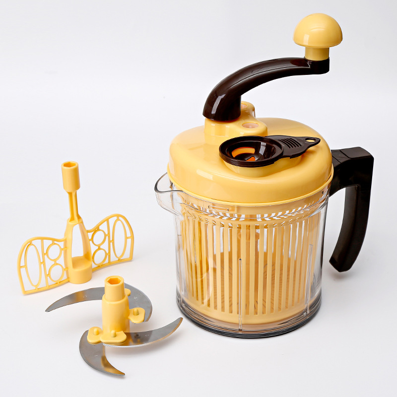 Multi-functional meat grinder, hand-craned three-speed household dumpling filling mixer, meat filling salad cleaning and drying device Specification drawing